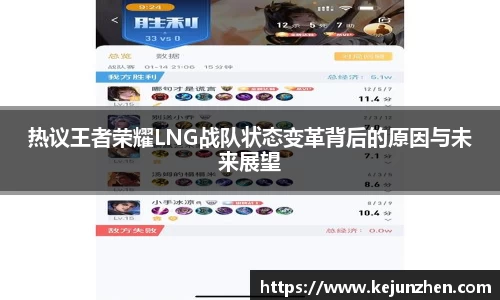 热议王者荣耀LNG战队状态变革背后的原因与未来展望